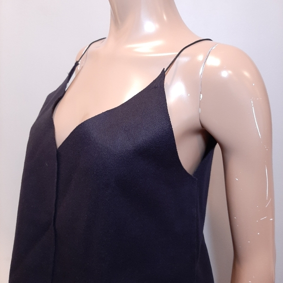 3/$20 Girlish Bagel Felt Cami Top Vneck Spaghetti Strap Relaxed Sleeveless Tank - Picture 5 of 12